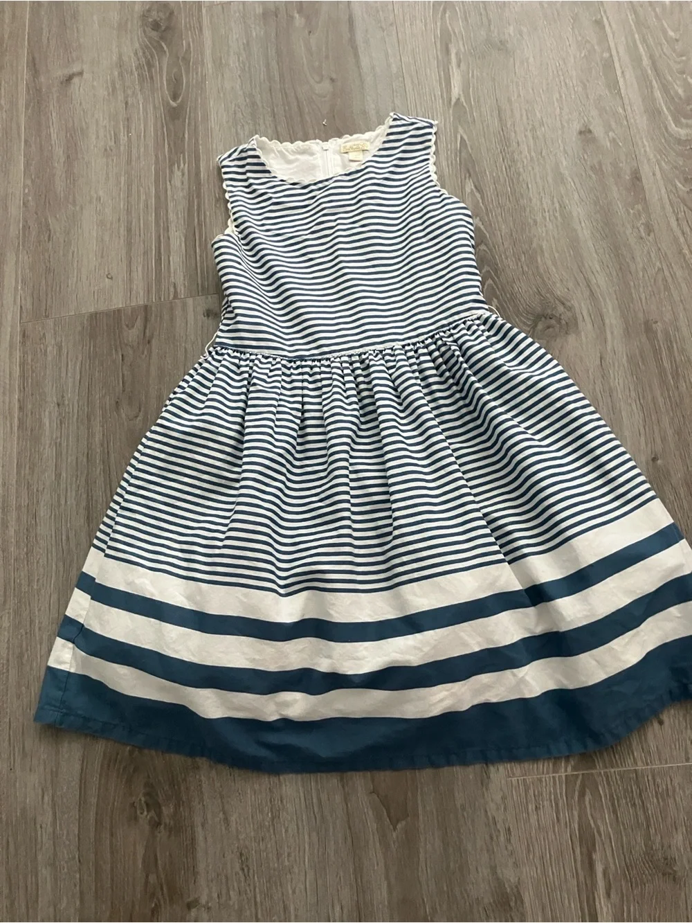 PLACE Girls blue striped sleeveless dress | 6-7